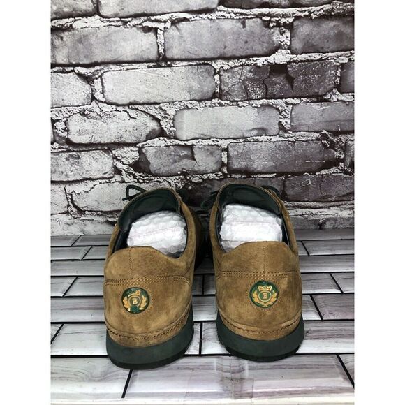 Bally Suisse Brown Suede Comfort Lace Up Casual Green Shoes Men Sz 8M US/41EU - Picture 7 of 16